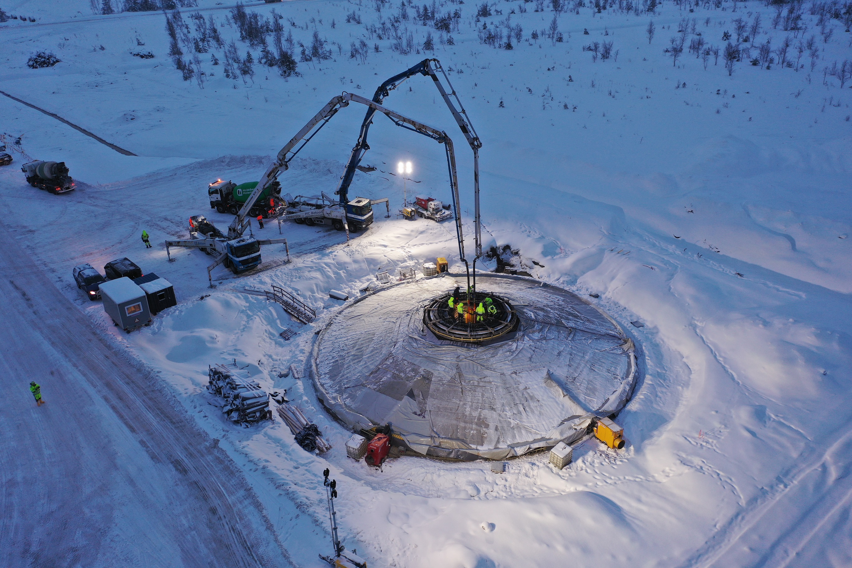 The construction site of Enefit Green`s Sopi Tootsi wind farm