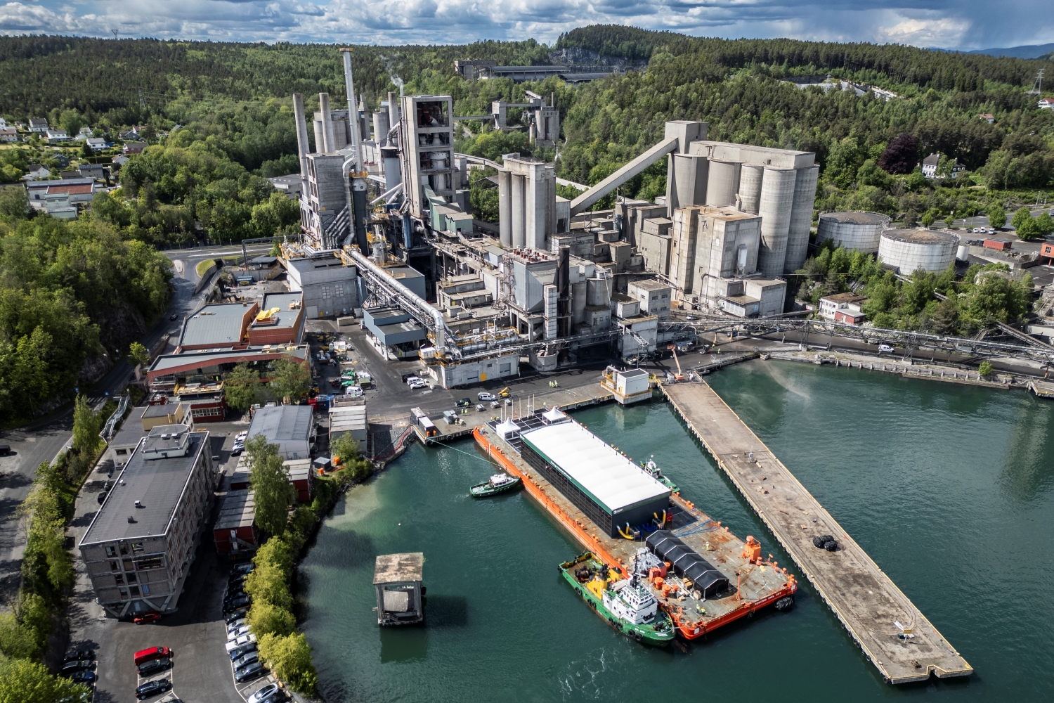 Overview of the cement factory in Brevik