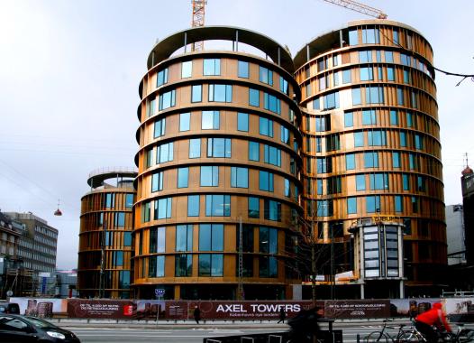 Two round glass towers